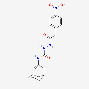 molecular formula C19H24N4O4 B4118355 N-1-adamantyl-2-[(4-nitrophenyl)acetyl]hydrazinecarboxamide 