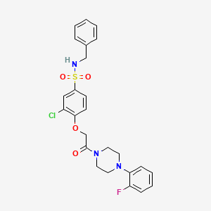 molecular formula C25H25ClFN3O4S B4118370 N-benzyl-3-chloro-4-[2-[4-(2-fluorophenyl)piperazin-1-yl]-2-oxoethoxy]benzenesulfonamide 