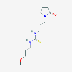 molecular formula C12H23N3O2S B4118393 1-(3-Methoxypropyl)-3-[3-(2-oxopyrrolidin-1-yl)propyl]thiourea 