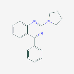 molecular formula C18H17N3 B411844 4-Phenyl-2-(pyrrolidin-1-yl)quinazoline CAS No. 332867-63-7