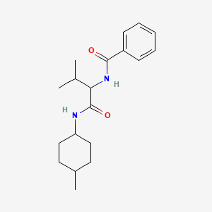 molecular formula C19H28N2O2 B4118472 N-{3-methyl-1-[(4-methylcyclohexyl)amino]-1-oxobutan-2-yl}benzamide 