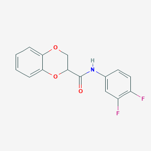 molecular formula C15H11F2NO3 B4118492 N-(3,4-difluorophenyl)-2,3-dihydro-1,4-benzodioxine-3-carboxamide 