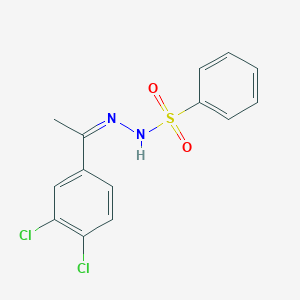 N-[(Z)-1-(3,4-dichlorophenyl)ethylideneamino]benzenesulfonamide
