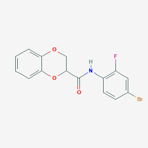 molecular formula C15H11BrFNO3 B4118530 N-(4-bromo-2-fluorophenyl)-2,3-dihydro-1,4-benzodioxine-3-carboxamide 