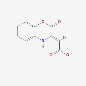 molecular formula C11H9NO4 B411857 methyl (2Z)-2-(2-oxo-4H-1,4-benzoxazin-3-ylidene)acetate 