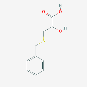 molecular formula C10H12O3S B041186 Propanoic acid, 2-hydroxy-3-[(phenylmethyl)thio]- CAS No. 30134-75-9