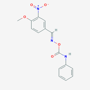 4-({[(Anilinocarbonyl)oxy]imino}methyl)-1-methoxy-2-nitrobenzene