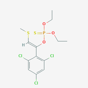 molecular formula C13H16Cl3O3PS2 B411864 diethoxy-[(Z)-2-methylsulfanyl-1-(2,4,6-trichlorophenyl)ethenoxy]-sulfanylidene-lambda5-phosphane 