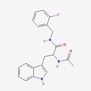molecular formula C20H20FN3O2 B4118681 Nalpha-acetyl-N-(2-fluorobenzyl)tryptophanamide 