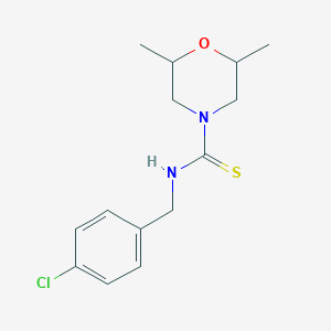 molecular formula C14H19ClN2OS B4118687 N-(4-chlorobenzyl)-2,6-dimethylmorpholine-4-carbothioamide 