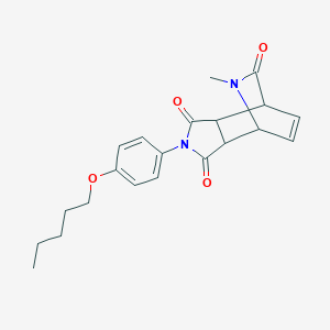 8-Methyl-4-[4-(pentyloxy)phenyl]-4,8-diazatricyclo[5.2.2.0~2,6~]undec-10-ene-3,5,9-trione