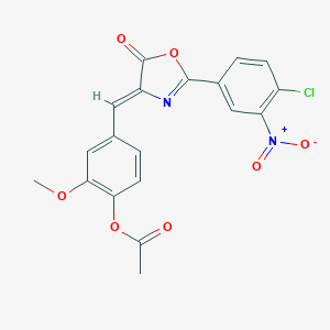 4-[(2-{4-chloro-3-nitrophenyl}-5-oxo-1,3-oxazol-4(5H)-ylidene)methyl]-2-methoxyphenyl acetate