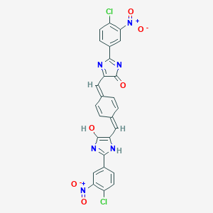 2-{4-chloro-3-nitrophenyl}-5-{4-[(2-{4-chloro-3-nitrophenyl}-5-oxo-1,5-dihydro-4H-imidazol-4-ylidene)methyl]benzylidene}-3,5-dihydro-4H-imidazol-4-one