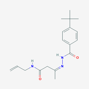 molecular formula C18H25N3O2 B411876 N-allyl-3-[(4-tert-butylbenzoyl)hydrazono]butanamide 