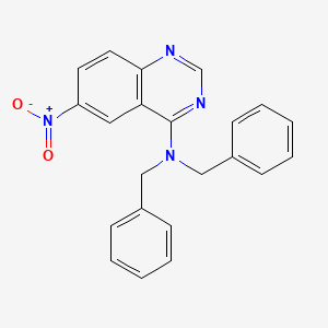 molecular formula C22H18N4O2 B4118780 N,N-dibenzyl-6-nitro-4-quinazolinamine 