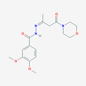 3,4-dimethoxy-N'-[1-methyl-3-(4-morpholinyl)-3-oxopropylidene]benzohydrazide