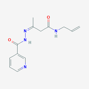 molecular formula C13H16N4O2 B411882 N-allyl-3-[(3-pyridinylcarbonyl)hydrazono]butanamide 