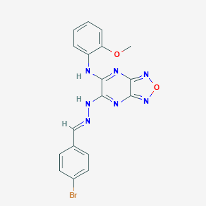 4-Bromobenzaldehyde [6-(2-methoxyanilino)[1,2,5]oxadiazolo[3,4-b]pyrazin-5-yl]hydrazone