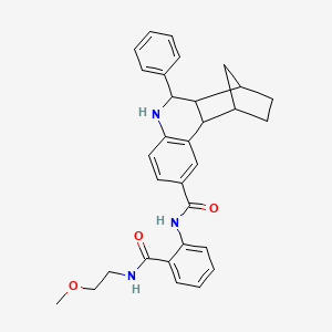 molecular formula C31H33N3O3 B4118851 N-(2-{[(2-methoxyethyl)amino]carbonyl}phenyl)-10-phenyl-9-azatetracyclo[10.2.1.0~2,11~.0~3,8~]pentadeca-3,5,7-triene-5-carboxamide 