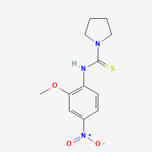 molecular formula C12H15N3O3S B4118965 N-(2-methoxy-4-nitrophenyl)pyrrolidine-1-carbothioamide 