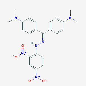 molecular formula C23H24N6O4 B411897 Bis[4-(dimethylamino)phenyl]methanone {2,4-bisnitrophenyl}hydrazone 