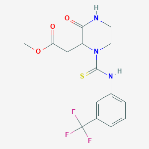 molecular formula C15H16F3N3O3S B4118994 Methyl (3-oxo-1-{[3-(trifluoromethyl)phenyl]carbamothioyl}piperazin-2-yl)acetate CAS No. 4903-83-7
