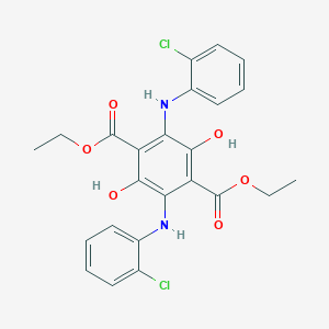 molecular formula C24H22Cl2N2O6 B411905 Diethyl 2,5-bis(2-chloroanilino)-3,6-dihydroxyterephthalate 