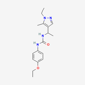 molecular formula C17H24N4O2 B4119091 N-(4-ethoxyphenyl)-N'-[1-(1-ethyl-5-methyl-1H-pyrazol-4-yl)ethyl]urea 