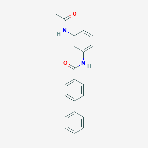 molecular formula C21H18N2O2 B411913 N-[3-(acetylamino)phenyl][1,1'-biphenyl]-4-carboxamide 