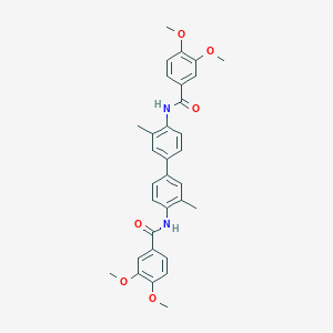 molecular formula C32H32N2O6 B411920 N-[4-[4-[(3,4-dimethoxybenzoyl)amino]-3-methylphenyl]-2-methylphenyl]-3,4-dimethoxybenzamide 