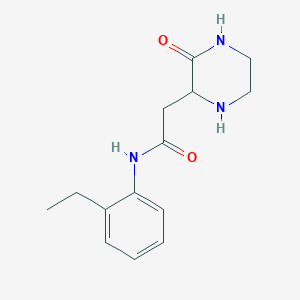 molecular formula C14H19N3O2 B4119236 N-(2-ethylphenyl)-2-(3-oxopiperazin-2-yl)acetamide 
