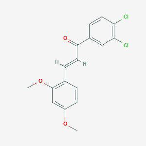 molecular formula C17H14Cl2O3 B411925 (2E)-1-(3,4-Dichlorophenyl)-3-(2,4-dimethoxyphenyl)prop-2-en-1-one CAS No. 183798-71-2