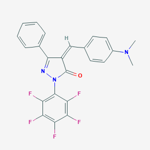 molecular formula C24H16F5N3O B411931 4-(4-Dimethylaminobenzylidene)-1-pentafluorophenyl-3-phenyl-2-pyrazolin-5-one 