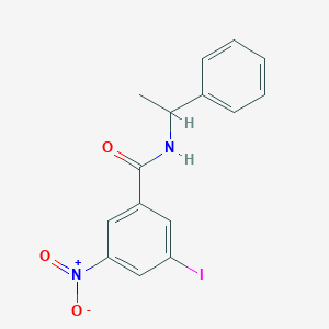 molecular formula C15H13IN2O3 B411943 3-nitro-5-iodo-N-(1-phenylethyl)benzamide 