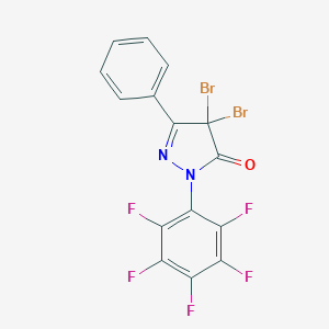 4,4-dibromo-2-(2,3,4,5,6-pentafluorophenyl)-5-phenyl-2,4-dihydro-3H-pyrazol-3-one