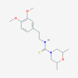 molecular formula C17H26N2O3S B4119621 N-[2-(3,4-dimethoxyphenyl)ethyl]-2,6-dimethylmorpholine-4-carbothioamide 