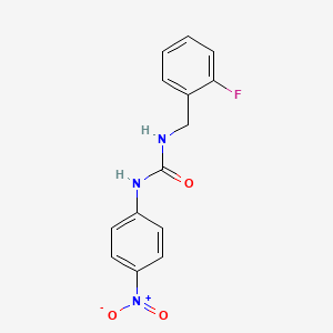 molecular formula C14H12FN3O3 B4119714 N-(2-fluorobenzyl)-N'-(4-nitrophenyl)urea 