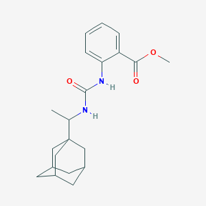 molecular formula C21H28N2O3 B4119726 Methyl 2-({[1-(tricyclo[3.3.1.1~3,7~]dec-1-yl)ethyl]carbamoyl}amino)benzoate 
