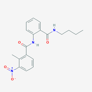 molecular formula C19H21N3O4 B4119742 N-[2-(butylcarbamoyl)phenyl]-2-methyl-3-nitrobenzamide 