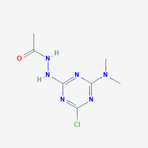 molecular formula C7H11ClN6O B411983 N'-[4-chloro-6-(dimethylamino)-1,3,5-triazin-2-yl]acetohydrazide 