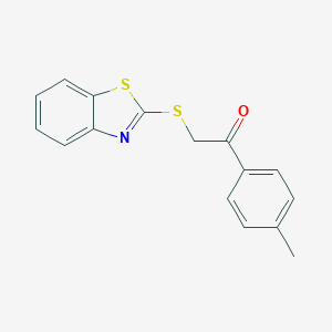 molecular formula C16H13NOS2 B411989 2-(1,3-Benzothiazol-2-ylsulfanyl)-1-(4-methylphenyl)ethanone 