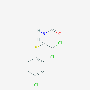 N-{2,2-dichloro-1-[(4-chlorophenyl)sulfanyl]ethyl}-2,2-dimethylpropanamide