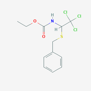 Ethyl 1-(benzylsulfanyl)-2,2,2-trichloroethylcarbamate