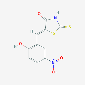 molecular formula C10H6N2O4S2 B412007 5-{2-Hydroxy-5-nitrobenzylidene}-2-thioxo-1,3-thiazolidin-4-one 