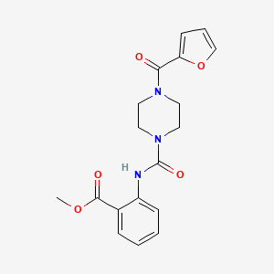 molecular formula C18H19N3O5 B4120071 METHYL 2-({[4-(2-FURYLCARBONYL)PIPERAZINO]CARBONYL}AMINO)BENZOATE 