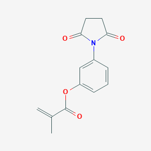 molecular formula C14H13NO4 B412011 3-(2,5-Dioxo-1-pyrrolidinyl)phenyl 2-methylacrylate 