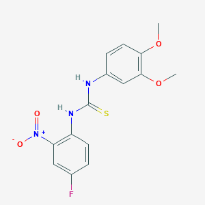 molecular formula C15H14FN3O4S B4120184 1-(3,4-Dimethoxyphenyl)-3-(4-fluoro-2-nitrophenyl)thiourea 