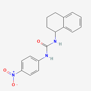 molecular formula C17H17N3O3 B4120192 N-(4-nitrophenyl)-N'-(1,2,3,4-tetrahydro-1-naphthalenyl)urea 