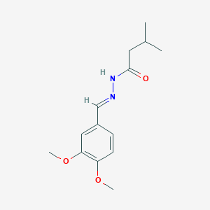 molecular formula C14H20N2O3 B412026 N'-(3,4-dimethoxybenzylidene)-3-methylbutanohydrazide 