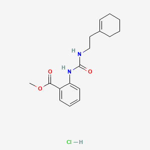 molecular formula C17H23ClN2O3 B4120280 Methyl 2-[2-(cyclohexen-1-yl)ethylcarbamoylamino]benzoate;hydrochloride 